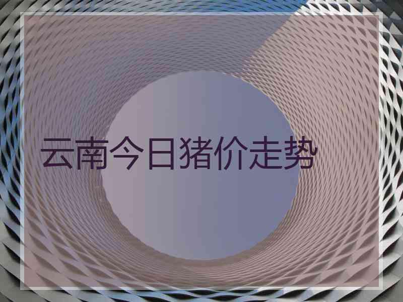 云南今日猪价走势