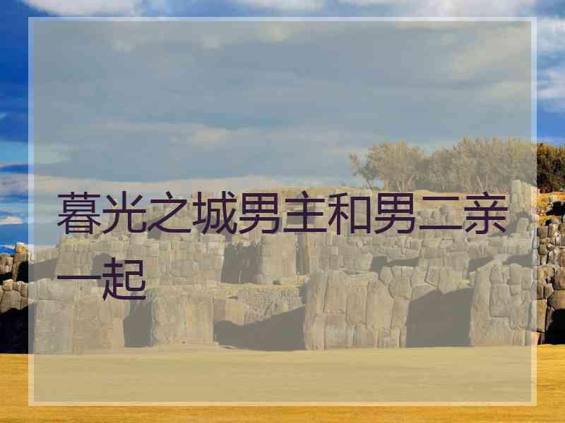 暮光之城男主和男二亲一起