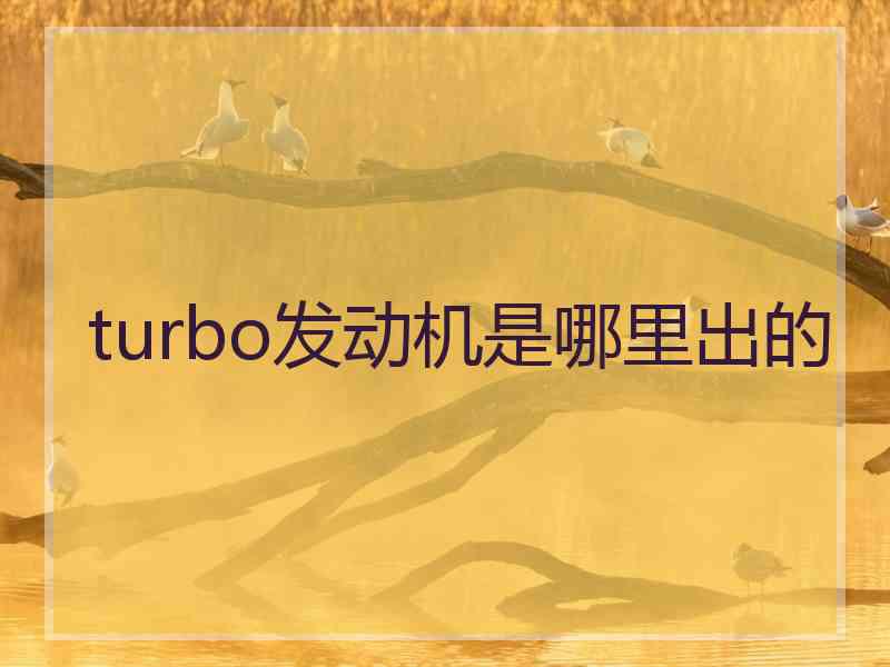 turbo发动机是哪里出的