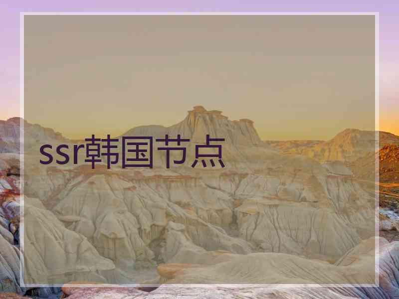ssr韩国节点