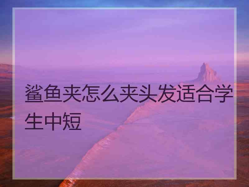 鲨鱼夹怎么夹头发适合学生中短