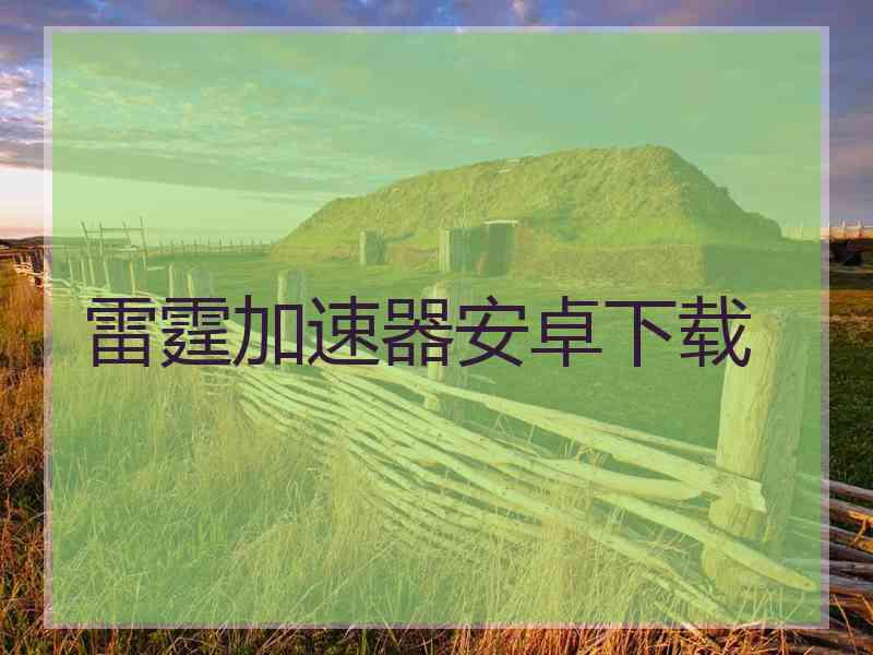 雷霆加速器安卓下载