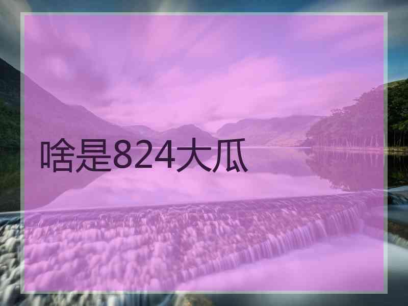 啥是824大瓜