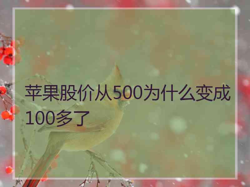 苹果股价从500为什么变成100多了