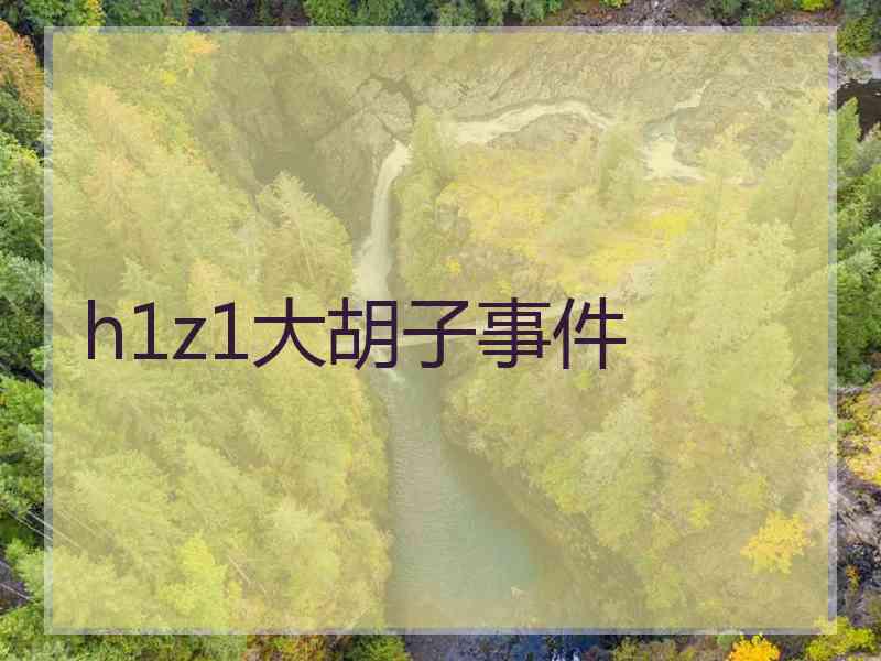 h1z1大胡子事件