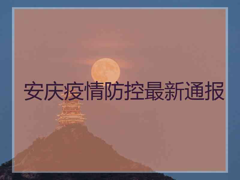 安庆疫情防控最新通报