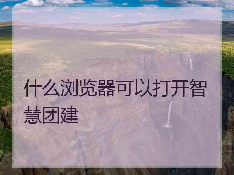 什么浏览器可以打开智慧团建