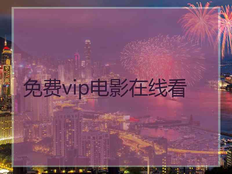 免费vip电影在线看