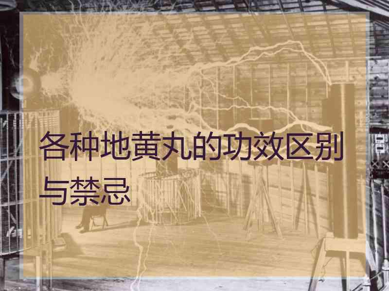 各种地黄丸的功效区别与禁忌