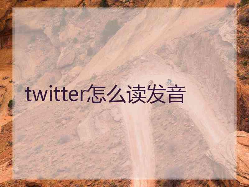 twitter怎么读发音