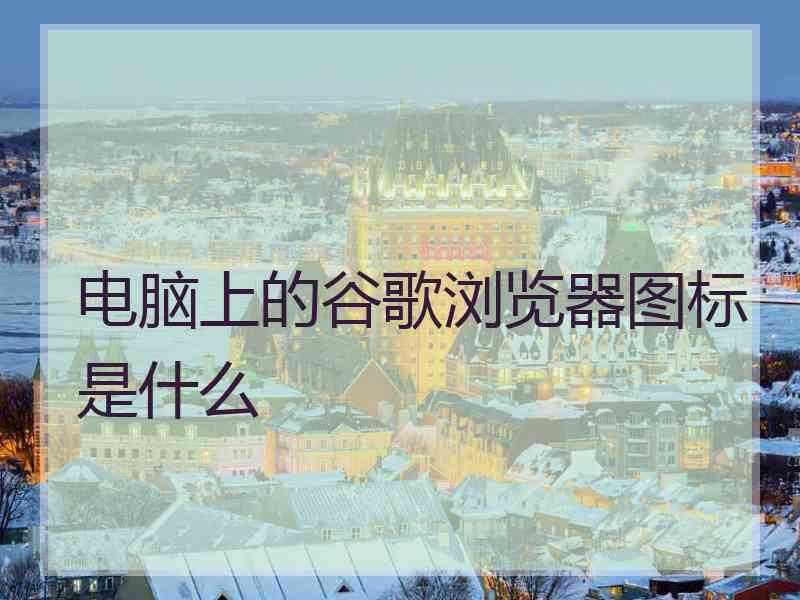 电脑上的谷歌浏览器图标是什么