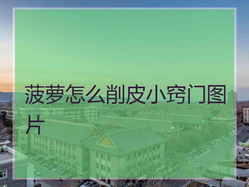 菠萝怎么削皮小窍门图片