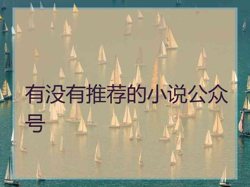 有没有推荐的小说公众号