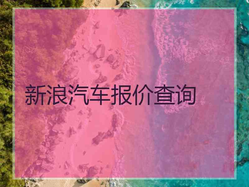 新浪汽车报价查询