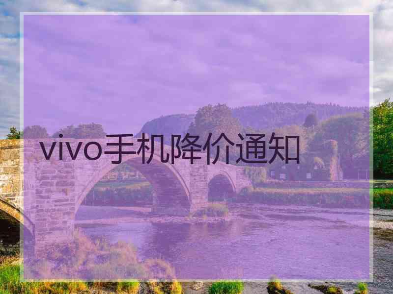 vivo手机降价通知