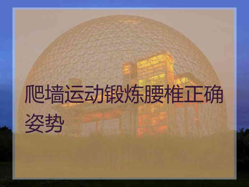 爬墙运动锻炼腰椎正确姿势