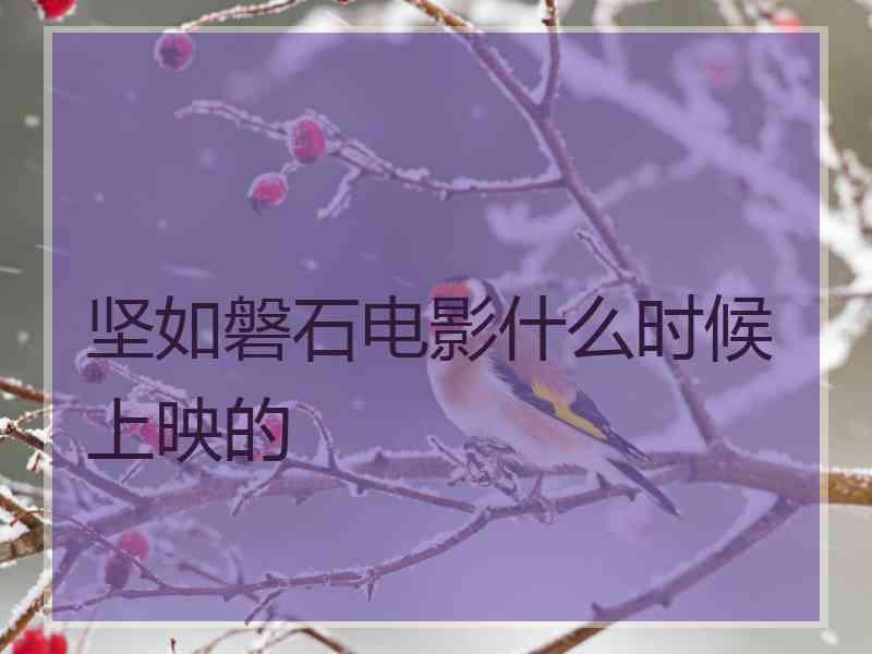 坚如磐石电影什么时候上映的
