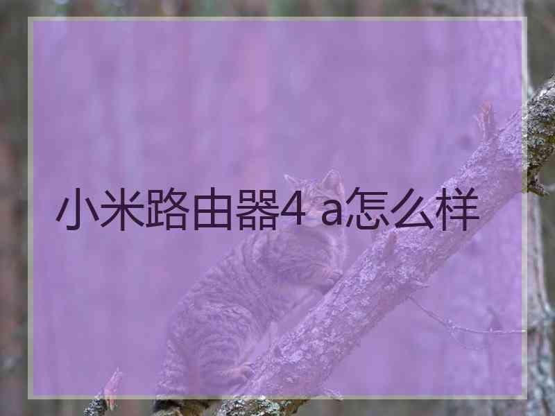 小米路由器4 a怎么样