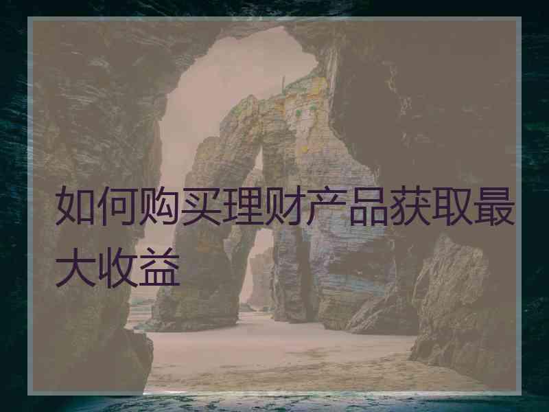 如何购买理财产品获取最大收益