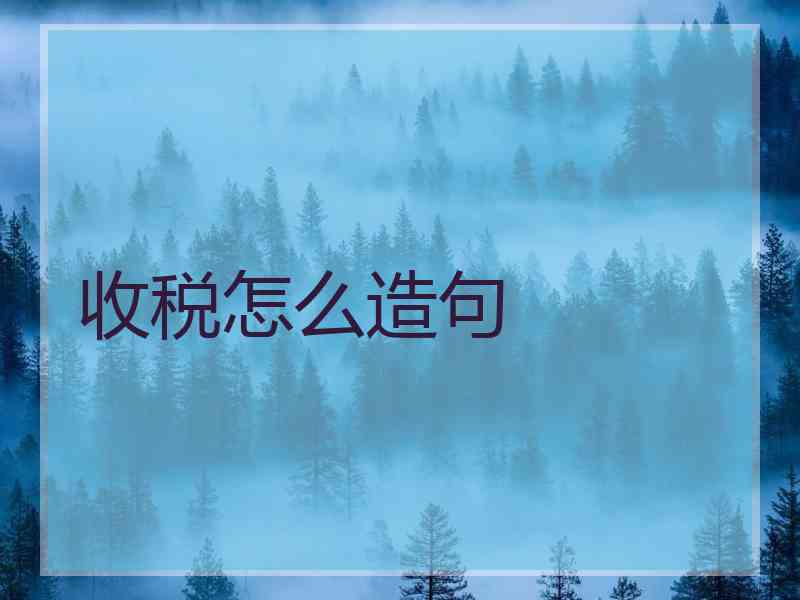 收税怎么造句