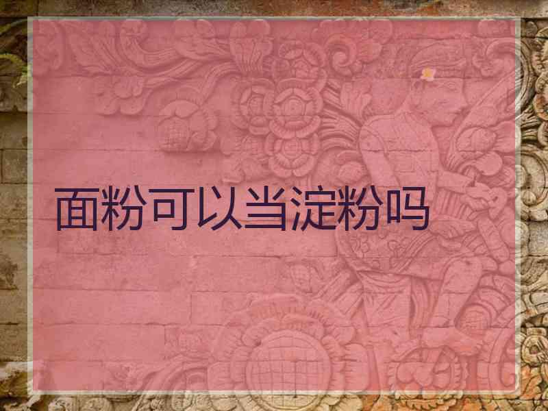 面粉可以当淀粉吗