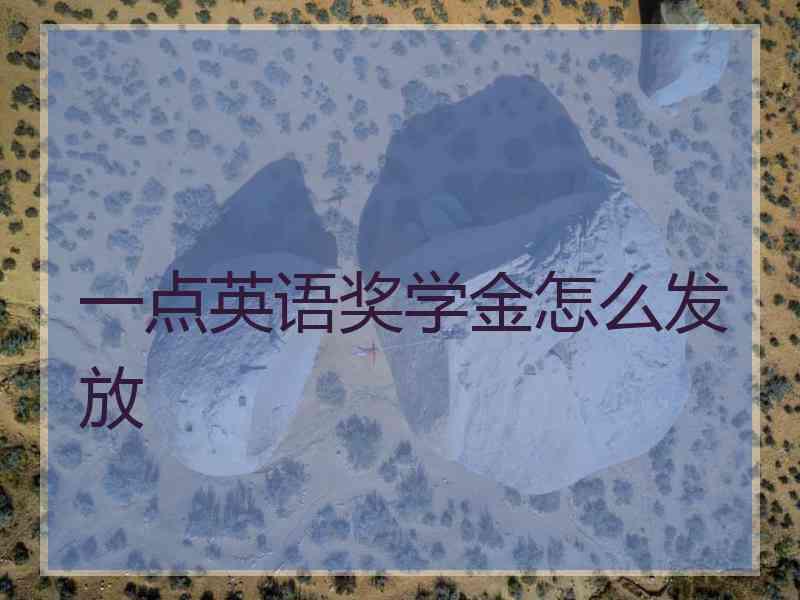 一点英语奖学金怎么发放