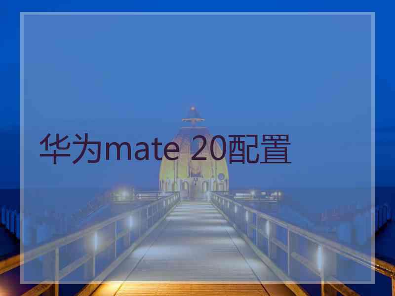 华为mate 20配置