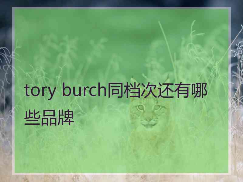 tory burch同档次还有哪些品牌