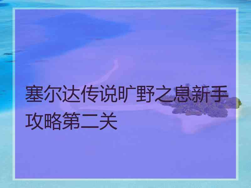 塞尔达传说旷野之息新手攻略第二关