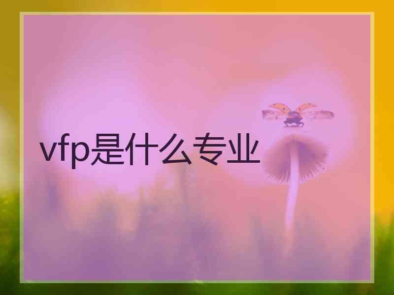 vfp是什么专业