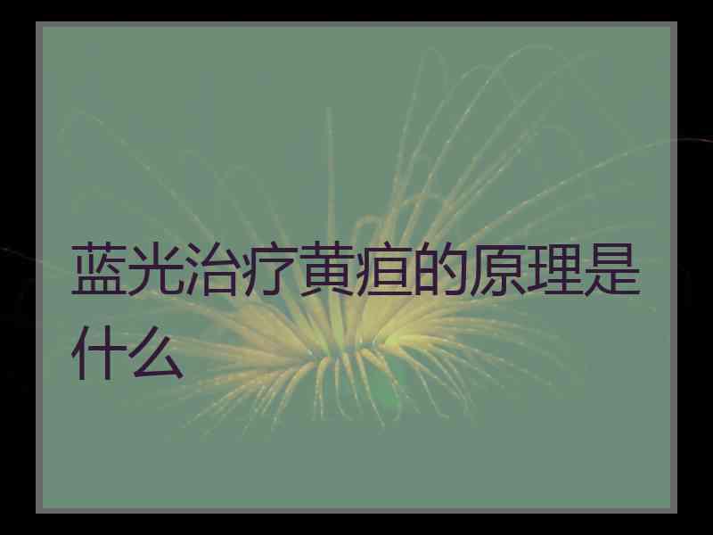 蓝光治疗黄疸的原理是什么