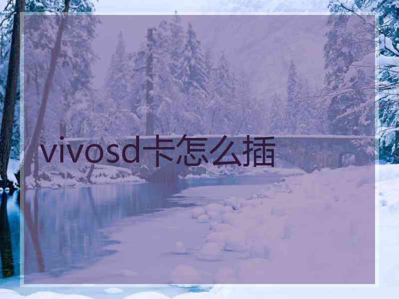 vivosd卡怎么插