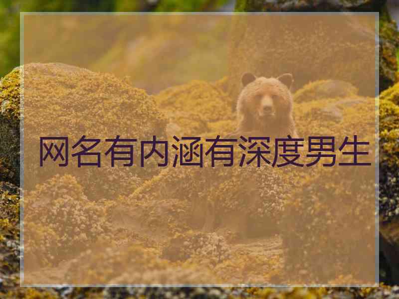 网名有内涵有深度男生