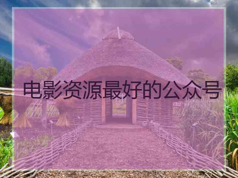 电影资源最好的公众号
