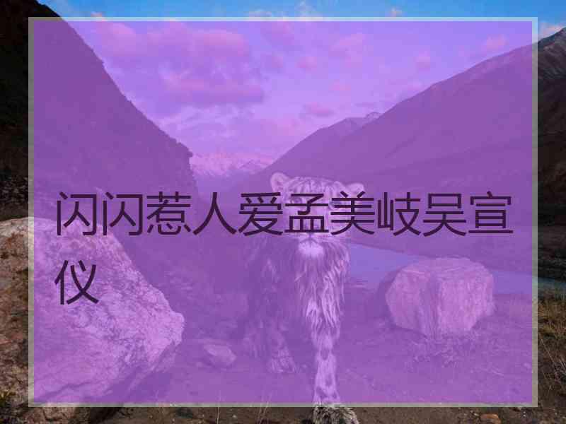 闪闪惹人爱孟美岐吴宣仪