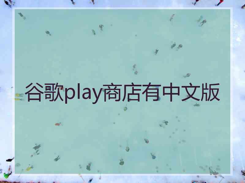 谷歌play商店有中文版