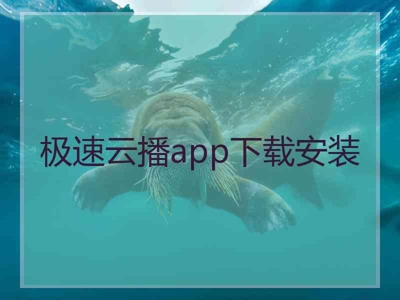极速云播app下载安装