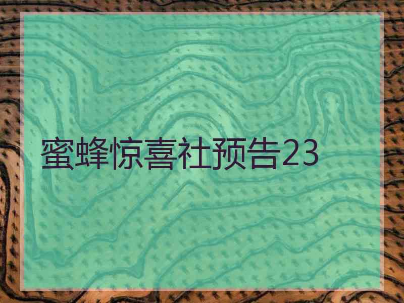 蜜蜂惊喜社预告23