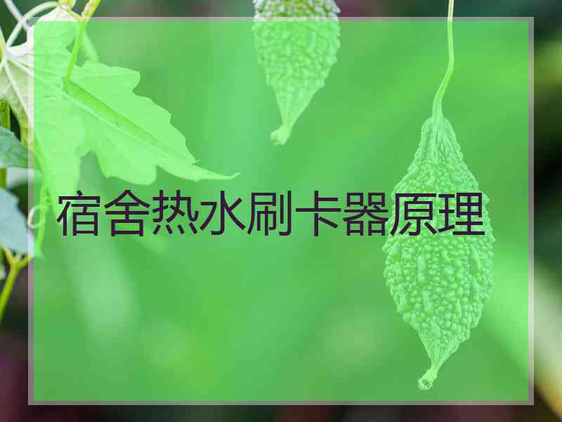 宿舍热水刷卡器原理