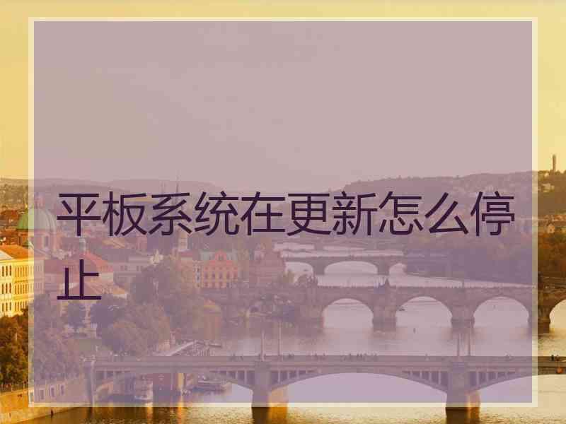 平板系统在更新怎么停止