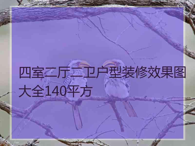 四室二厅二卫户型装修效果图大全140平方