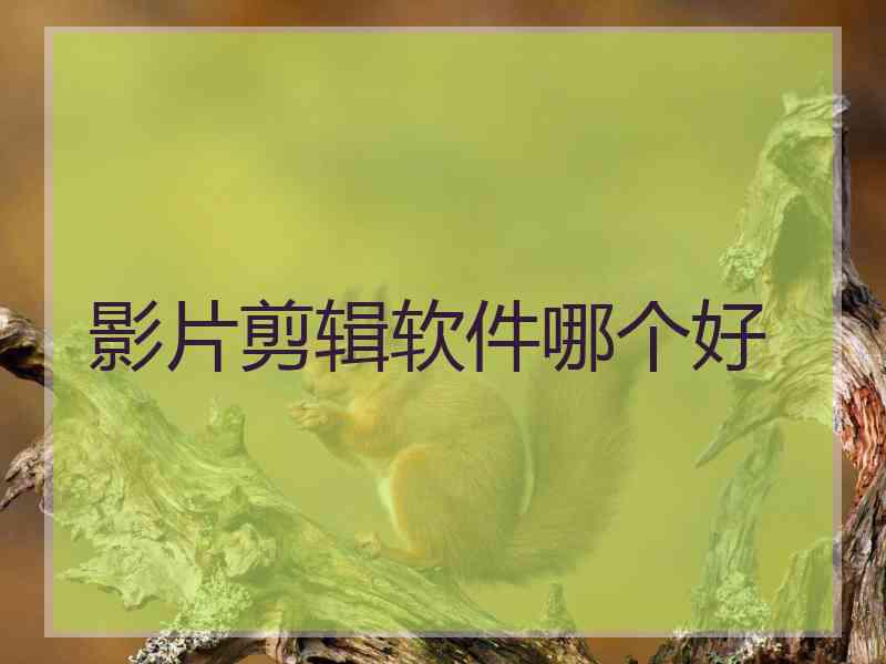 影片剪辑软件哪个好