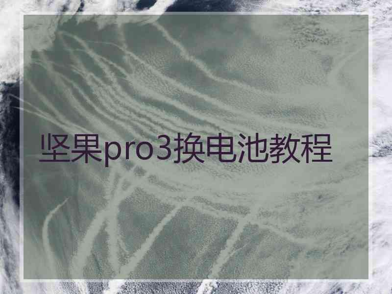 坚果pro3换电池教程