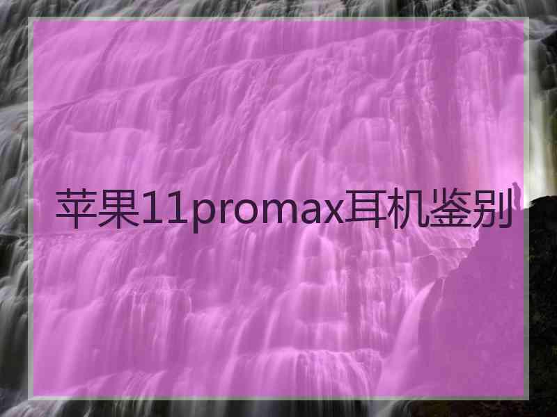 苹果11promax耳机鉴别