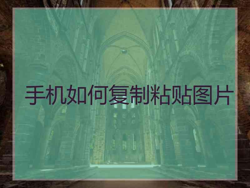 手机如何复制粘贴图片