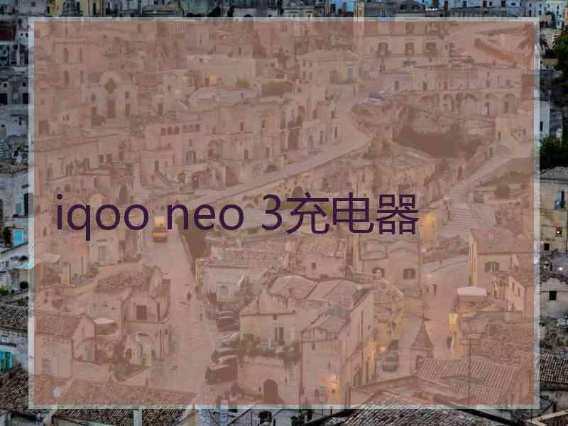 iqoo neo 3充电器