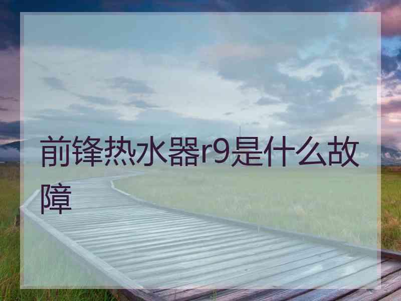 前锋热水器r9是什么故障