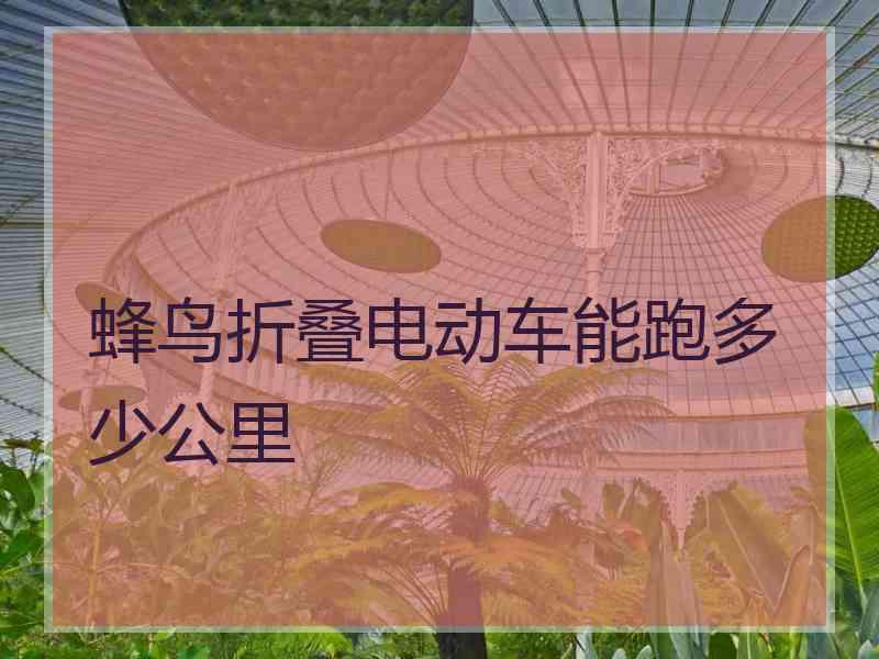蜂鸟折叠电动车能跑多少公里