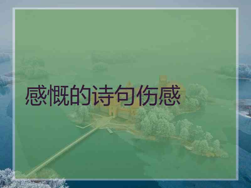感慨的诗句伤感