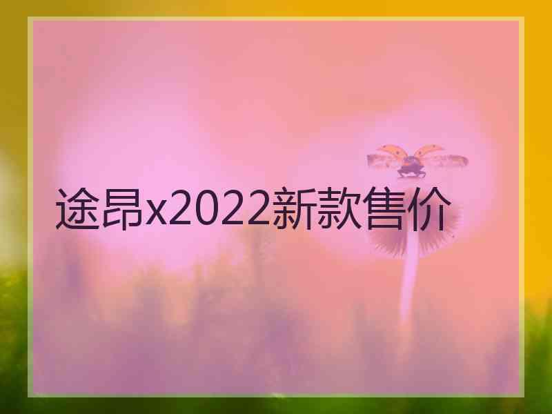 途昂x2022新款售价